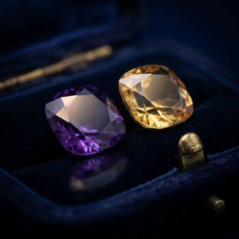 Amethyst and citrine