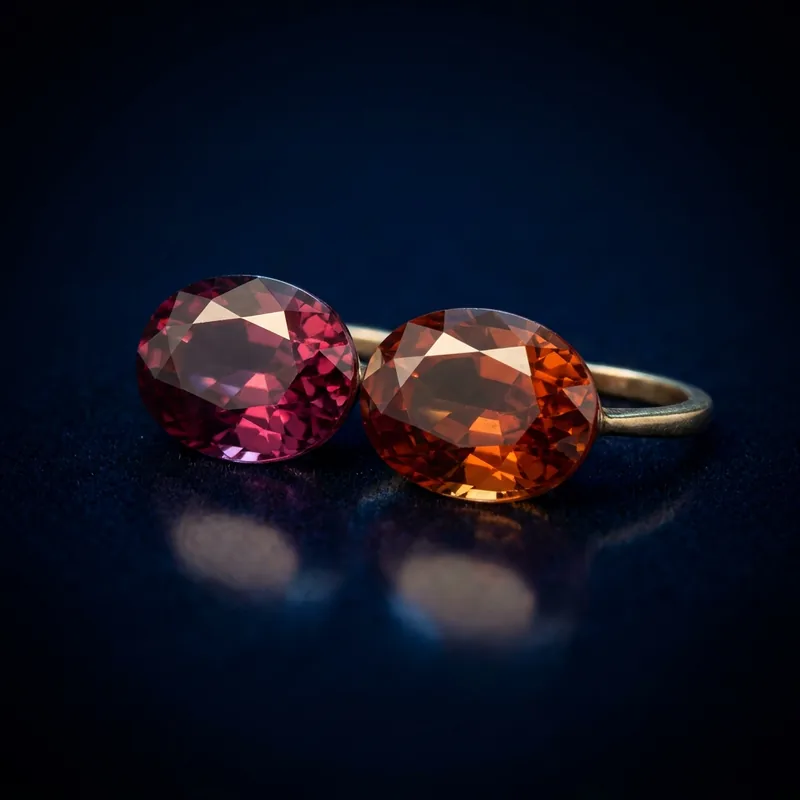 Garnet, rhodolite and hessonite